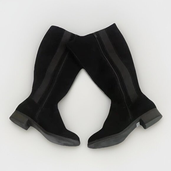 Torrid Women's Size 10 Genuine Suede Knee High Wide Calf Black Boots - Picture 2 of 7